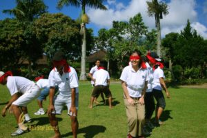 hole in one, hole in one game, garden team building, team building, bali garden team building