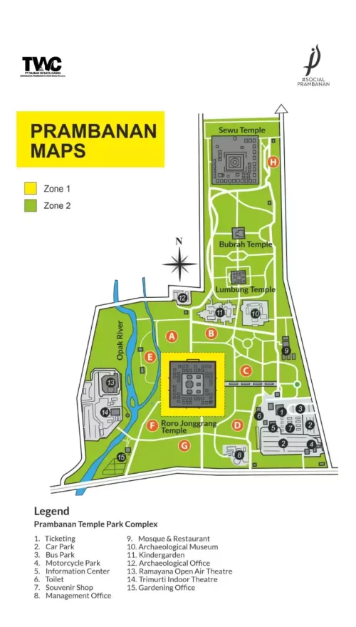 prambanan temple map, prambanan map