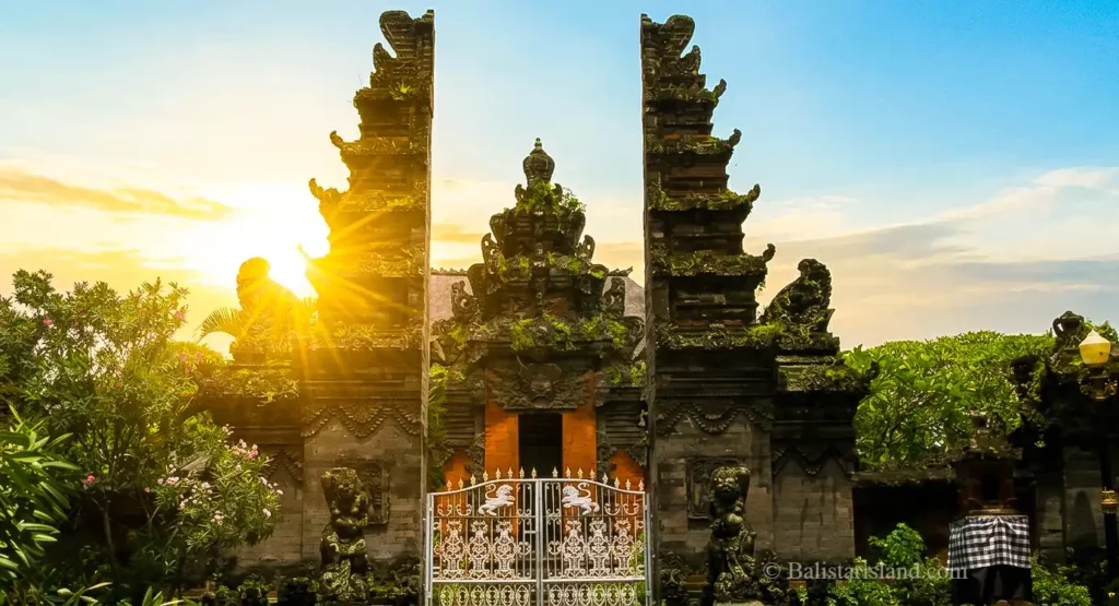 Majestic Balinese architectural split gate at Bali Museum standing as a cultural landmark in Denpasar City.