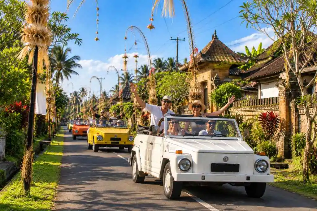 Penglipuran VW Safari Tour through a traditional Balinese village road