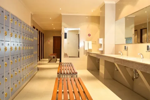 Locker room facilities for guests joining Mason Adventures Rafting in Bali